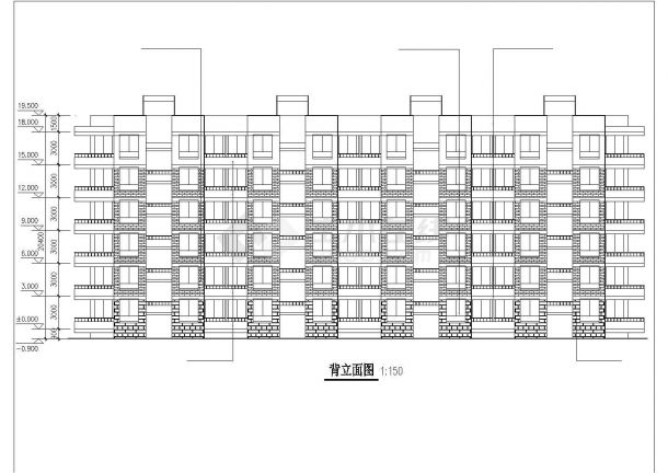研究生公寓建筑设计方案CAD图-图一
