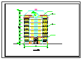 8层复式1梯2户普通住宅楼建筑设计图纸