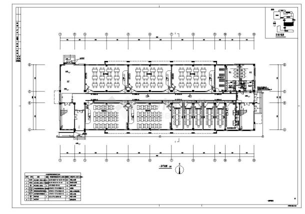 某专业教学楼工程布置CAD规划详图-图一
