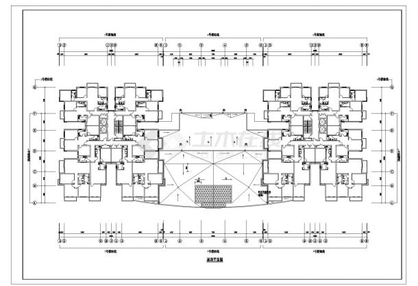 北京市某高层商住楼建筑工程布置CAD参考详图-图二