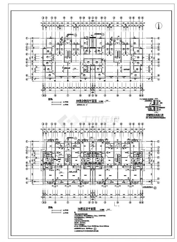 某东方塞纳住宅建筑施工图CAD规划详图-图一