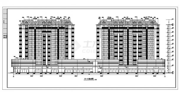 某市区多层住宅楼建筑施工图CAD详图-图一