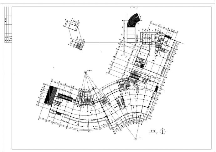 某城市高层商住楼全套设计图CAD规划详图_图1