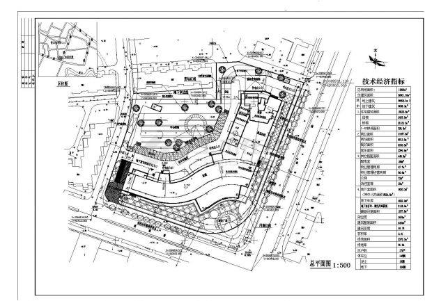 某城市高层商住楼全套设计图CAD规划详图-图二