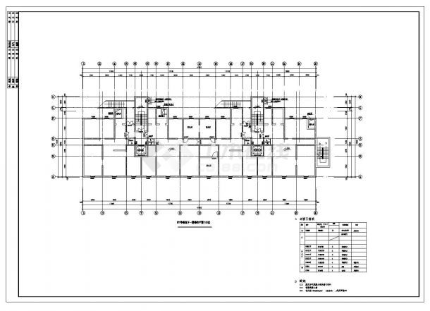 某市高层住宅地下室疏散布置设计CAD详图-图一