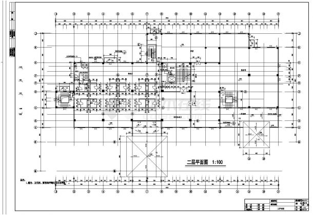 某城市酒店建筑工程布置全套CAD详图-图二