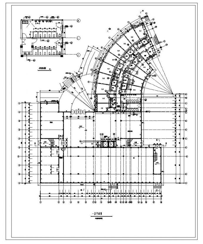 某城市酒店建筑工程布置全套设计图CAD详图_图1