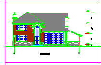 两层小别墅设计方案图CAD大样图-图一