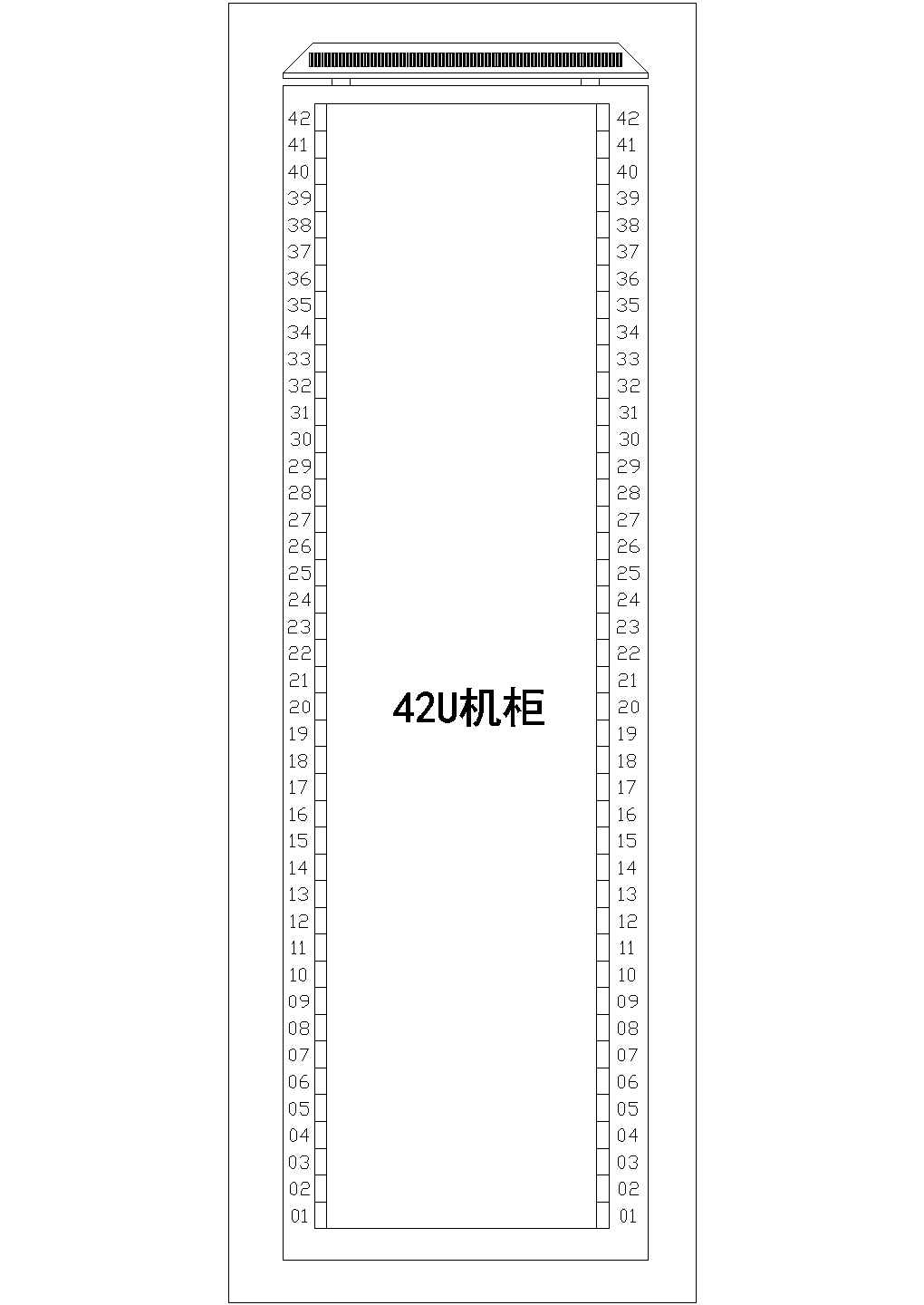 42U机柜安装结构CAD图