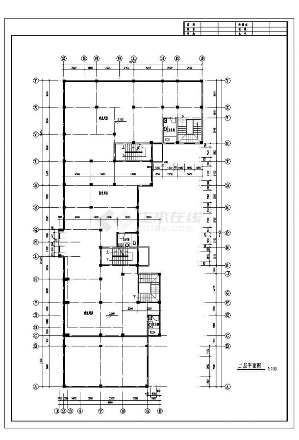 某市区多层住宅楼平面布置CAD规划详图-图一