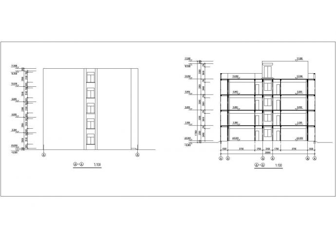 长春市某重点大学4层砖混结构宿舍楼全套建筑设计CAD图纸_图1