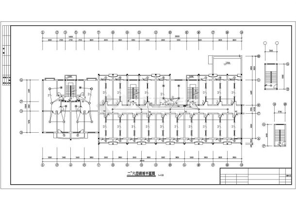 某小区6层公寓全套电气设计CAD施工图-图二