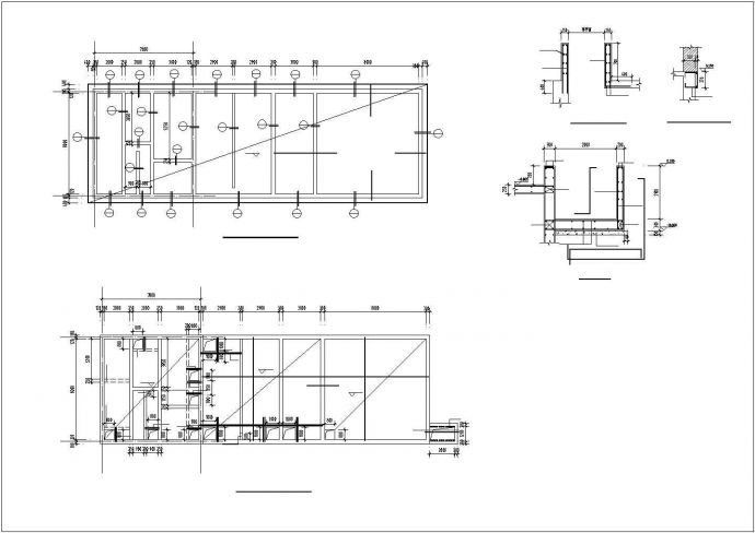某城市单位水池结构设计施工CAD图纸_图1