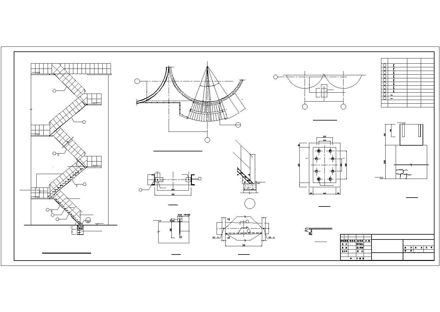 某城市单位水泥厂双仓结构设计施工CAD图纸