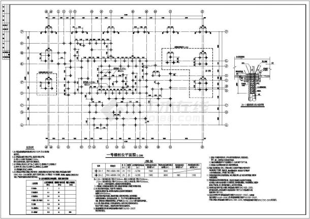 某预应力混凝土管桩（静压）基础建筑结构设计施工CAD图纸-图一