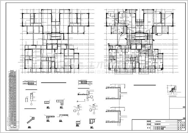 某地上33层剪力墙结构商住楼建筑结构设计施工CAD图纸-图二