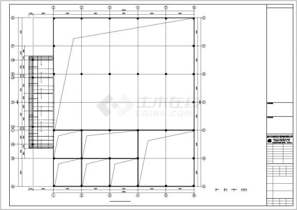 某地上单层（局部架空层）框架结构纪念馆建筑结构设计施工CAD图纸-图二