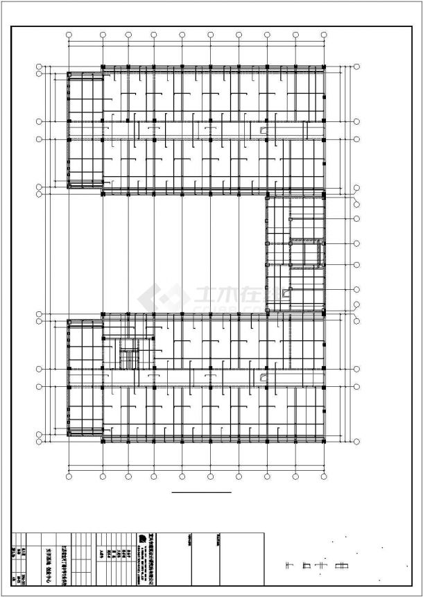 某地上三层框架结构办公楼建筑设计施工CAD图纸-图一