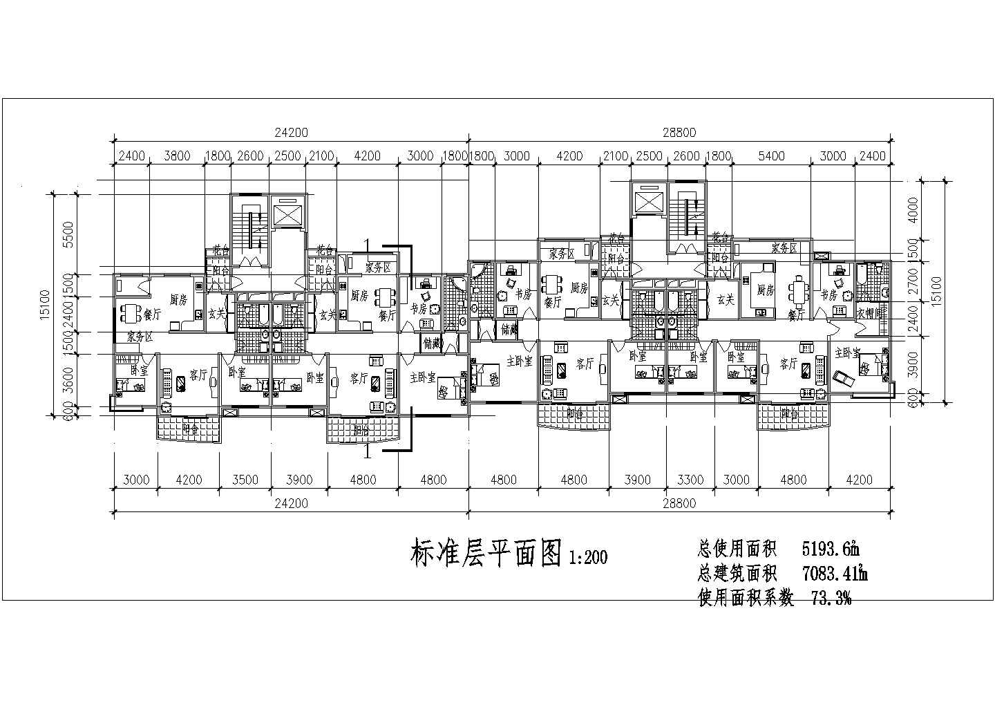 【杭州】某郊区住宅小区高层住宅全套施工设计cad图纸