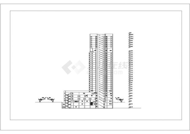 大连名仕公寓型酒店规划设计施工cad图纸，共七张-图二