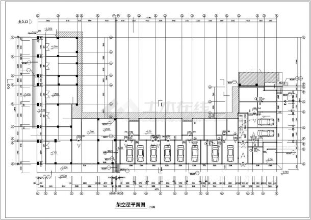 徐州市昌锦花园小区6层L型砖混结构住宅楼平面设计CAD图纸（含架空层）-图一