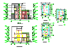独体别墅建筑设计CAD施工图-图二