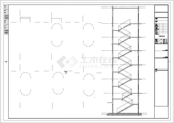 9层厂区检测楼建筑设计CAD图-图二