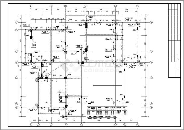 某坡屋顶框剪别墅建筑设计施工CAD图纸-图二