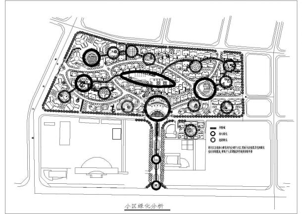 某花园小区规划设计cad总平面分析图（ 甲级院设计）-图一