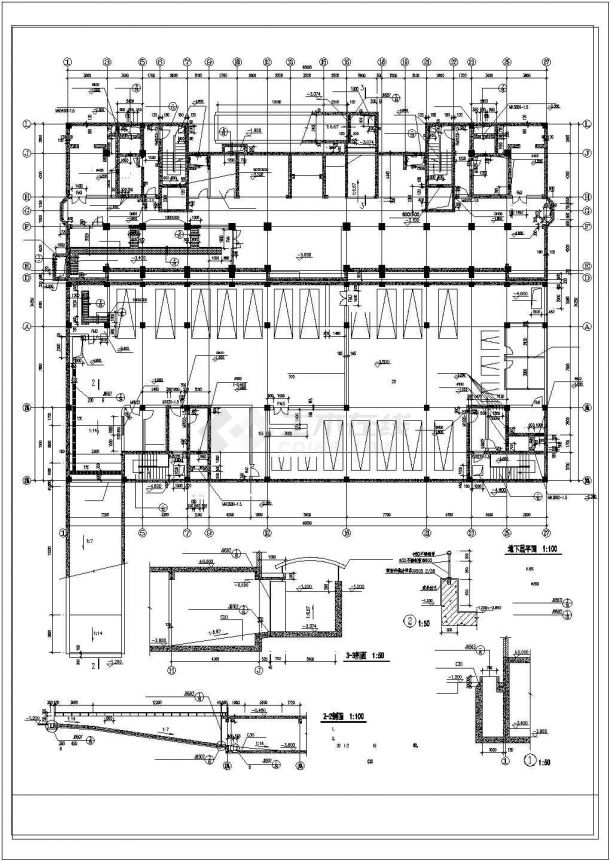 高层住宅楼建筑施工CAD图-图二