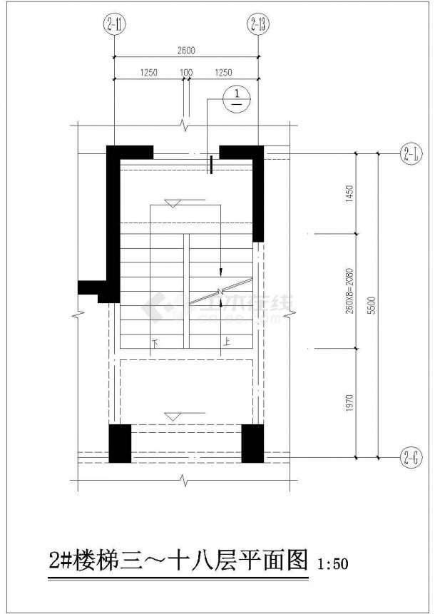 昆山市某商业中心三栋高层框架结构商住大楼全套结构设计CAD图纸-图二