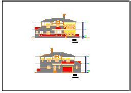 两层别墅cad建筑施工设计图-图二