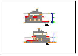 两层别墅cad建筑施工设计图