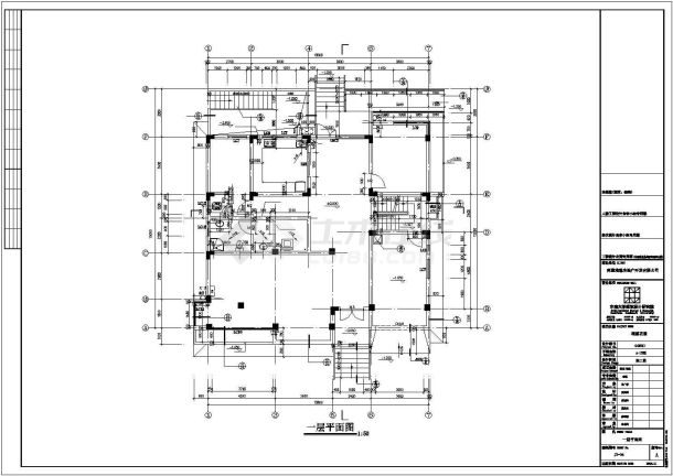 南通市新盛花园小区600平米3层砖混结构单体别墅建筑设计CAD图纸-图二
