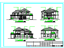 两层独栋别墅建筑cad设计施工图纸-图二