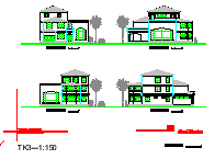 三层别墅建筑设计CAD大样图