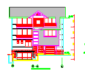 三层乡村别墅建筑设计方案图CAD图-图一