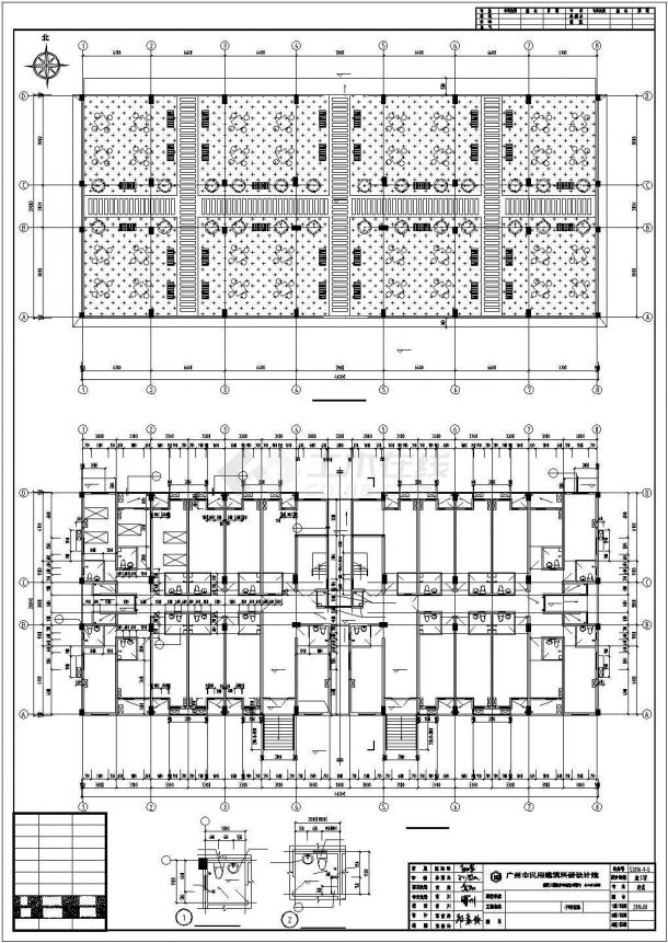 深圳市某精密仪器工厂5千平米6层框架结构职工宿舍楼建筑设计CAD图纸-图二