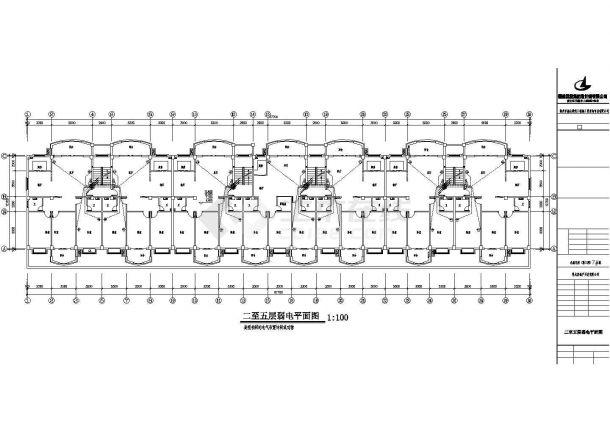 高层住宅楼电气设计施工cad图，共十五张-图二