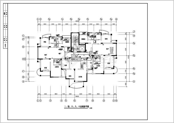 高层住宅楼电气设计cad图，共二十五张-图一