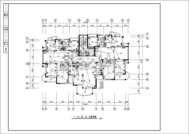高层住宅楼电气设计cad图，共二十五张-图二
