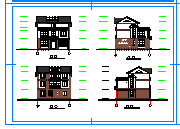 300平米别墅建筑设计CAD施工全图-图二