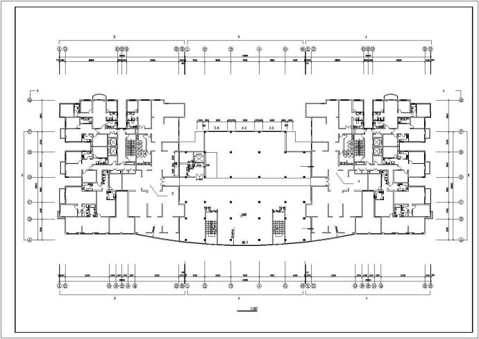 北京高层商住楼建筑施工设计图纸_图1