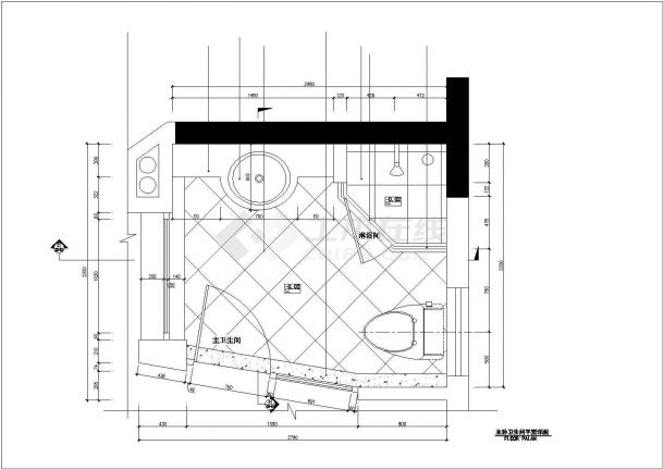 经典中式风格住宅楼全套装修施工设计cad图（含地面电气图）-图二