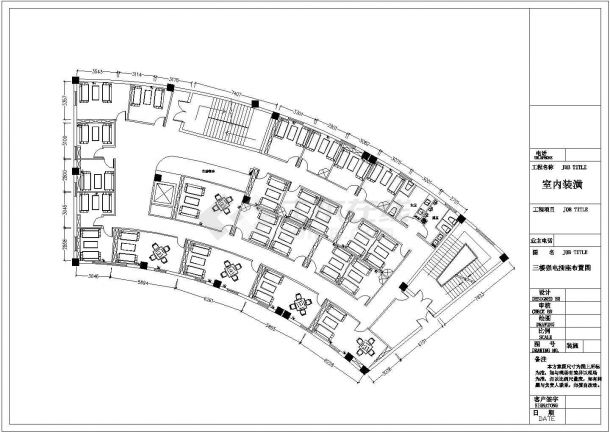 某地松江咖啡馆室内装潢施工设计CAD图 【完整】-图二