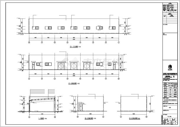 武汉某加油站510平米单层钢混框架结构油化仓库全套建筑设计CAD图纸-图一