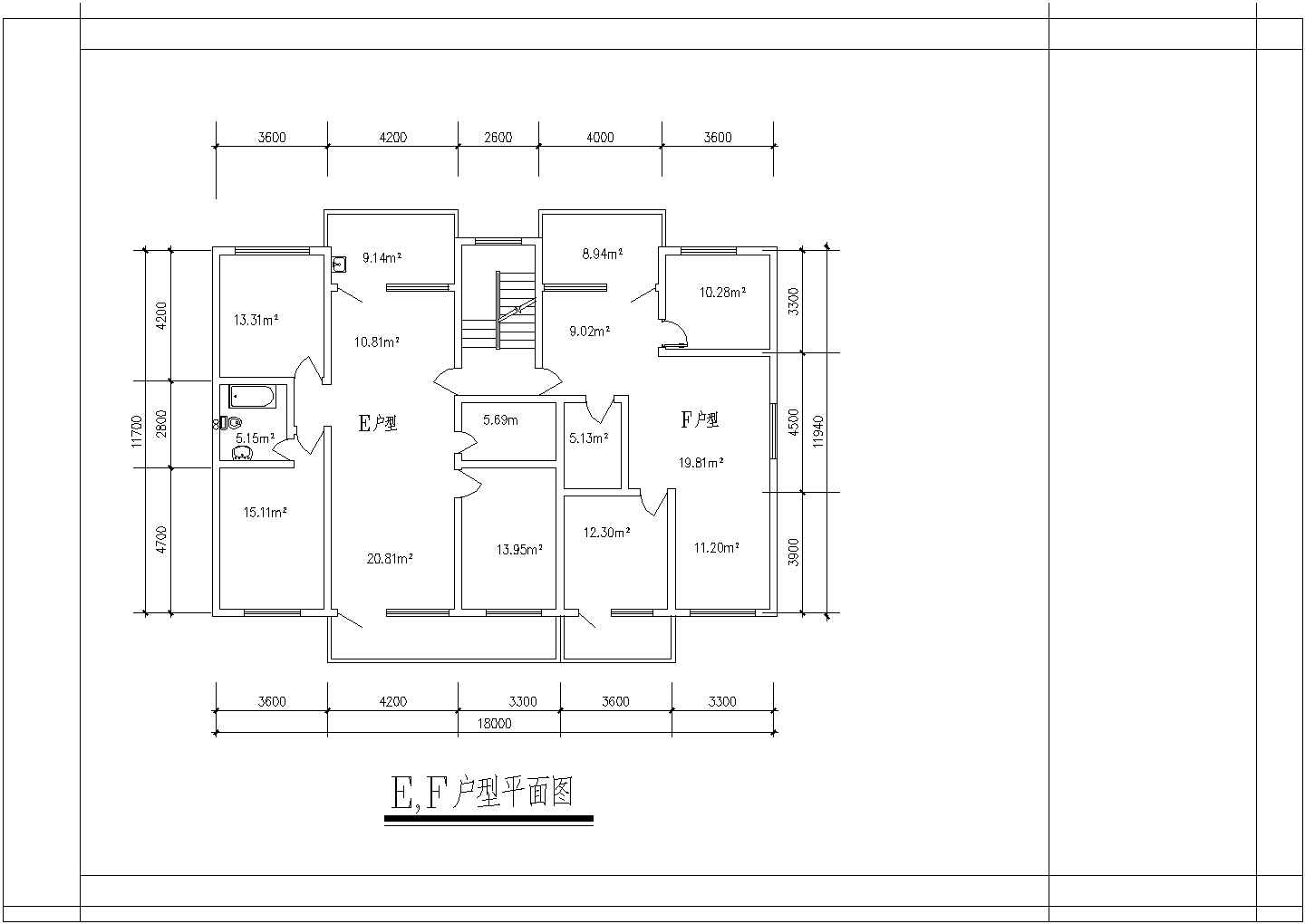 120至140平米的户型住宅楼全套施工设计cad图纸