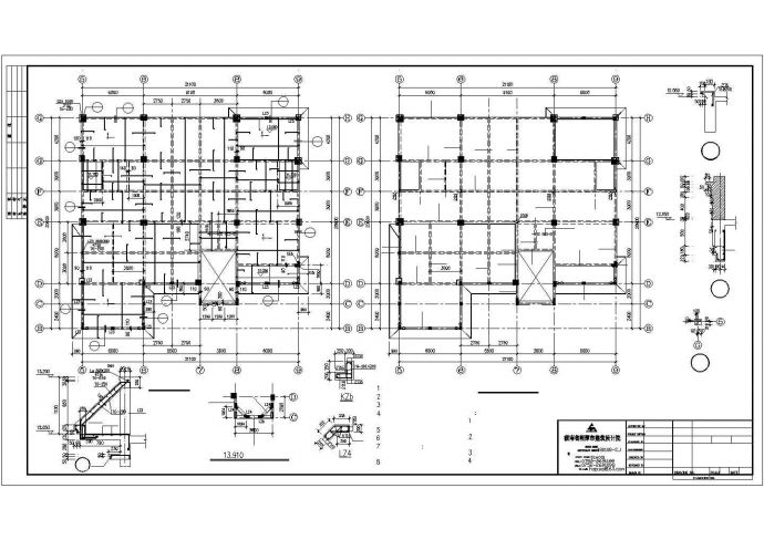 某四层框架结构办公楼建筑设计施工CAD图纸_图1