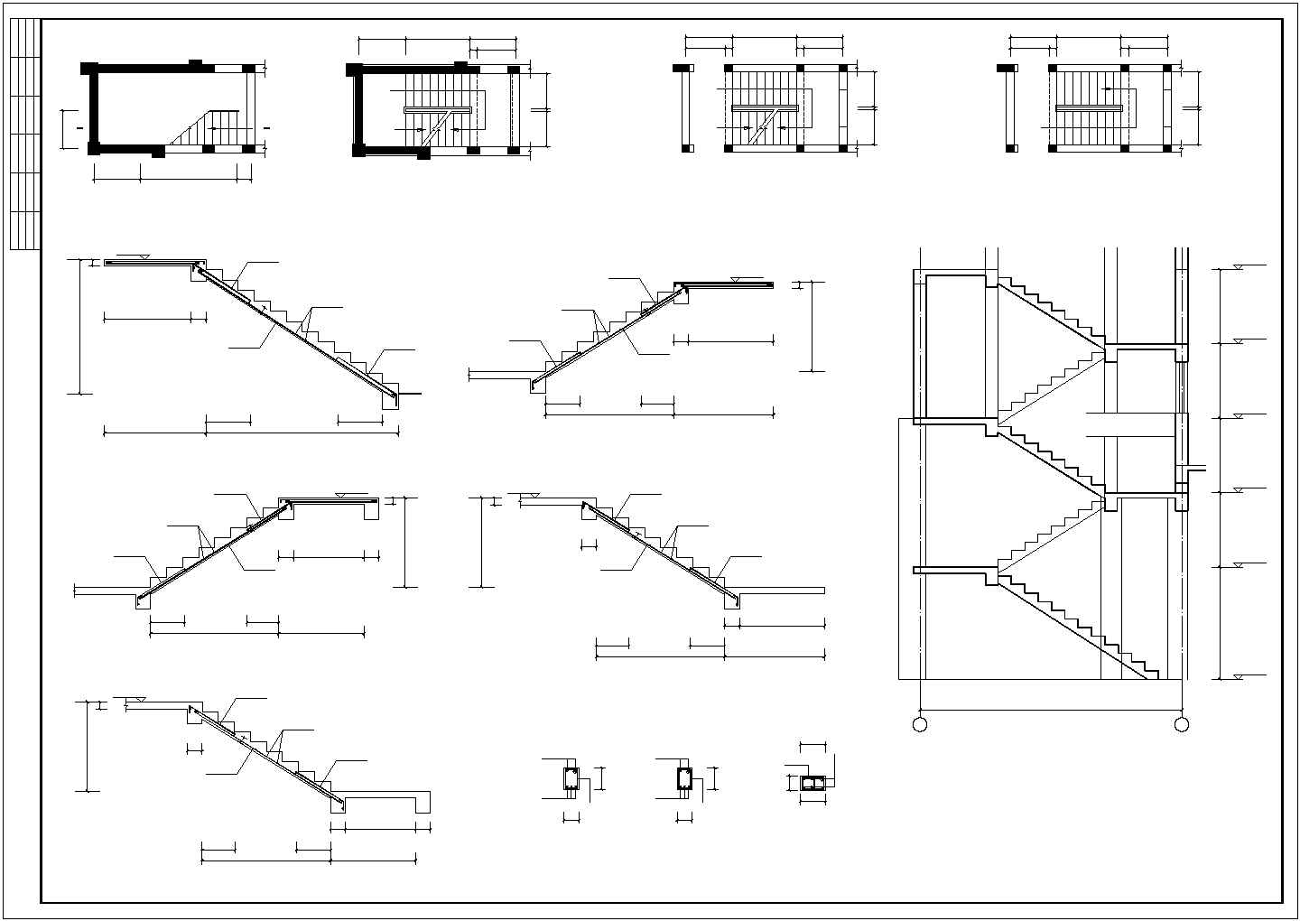 某五层底框抗震墙住宅楼建筑设计施工CAD图纸