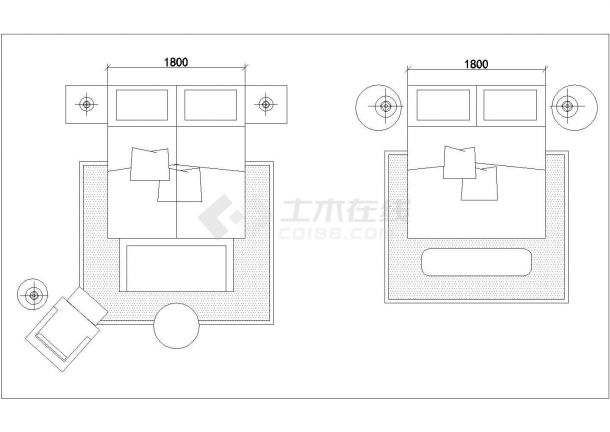 家具平面模块室内装修CAD图-图一